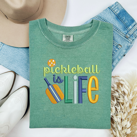 Embroidered or Printed - Pickleball is Life: The Essential T-Shirt for Every Enthusiast!